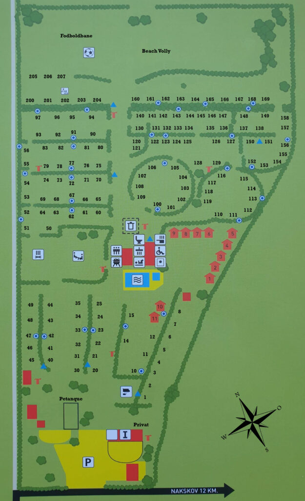 Map of Albuen Strand Camping.
